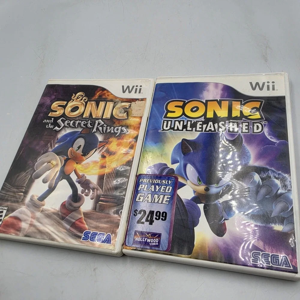 Nintendo Wii Sonic Unleashed Sonic & Sonic Secret Rings Complete W Manual 2 Game